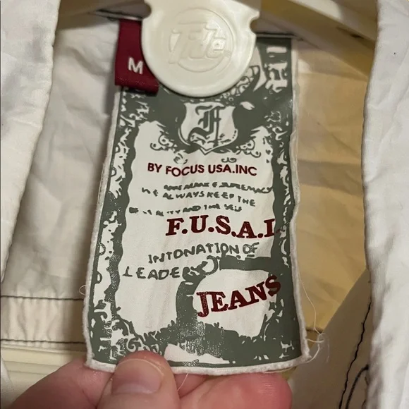 FUSAI - Vintage Early 2000s Fusai Jeans Affliction Style size M - Picture 4 of 5